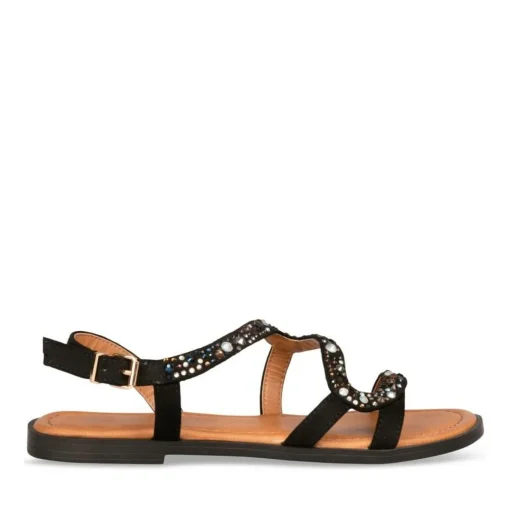 Sandales NOIR Femme Boucle