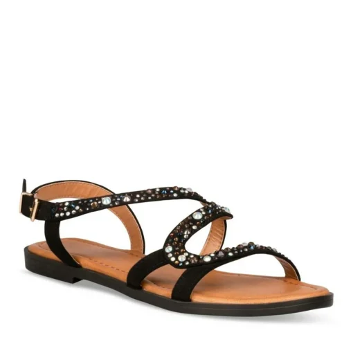 Sandales NOIR Femme Boucle