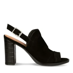 Sandales NOIR Femme CUIR Boucle