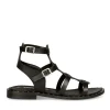 Sandales NOIR Femme CUIR Boucle