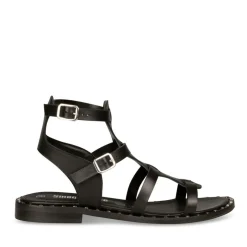 Sandales NOIR Femme CUIR Boucle