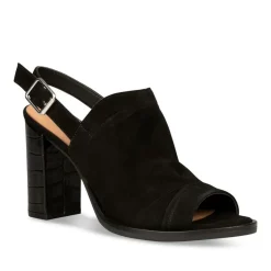 Sandales NOIR Femme CUIR Boucle