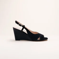 Sandales NOIR Femme CUIR Motif Uni Boucle