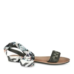 Sandales NOIR Femme Foulard