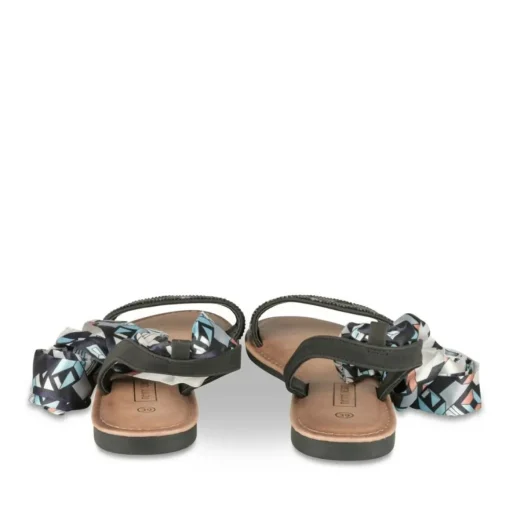 Sandales NOIR Femme Foulard