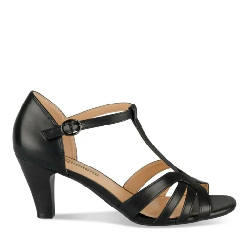 Sandales NOIR Femme Motif Uni Boucle