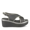 Sandales NOIR Femme Motif Uni Boucle