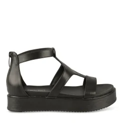 Sandales NOIR Femme Motif Animal Fermeture éclair