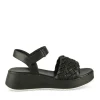 Sandales NOIR Femme Motif Tressé Scratch