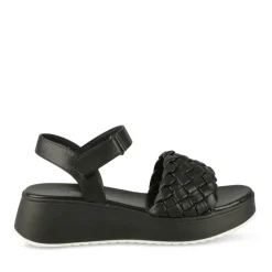 Sandales NOIR Femme Motif Tressé Scratch