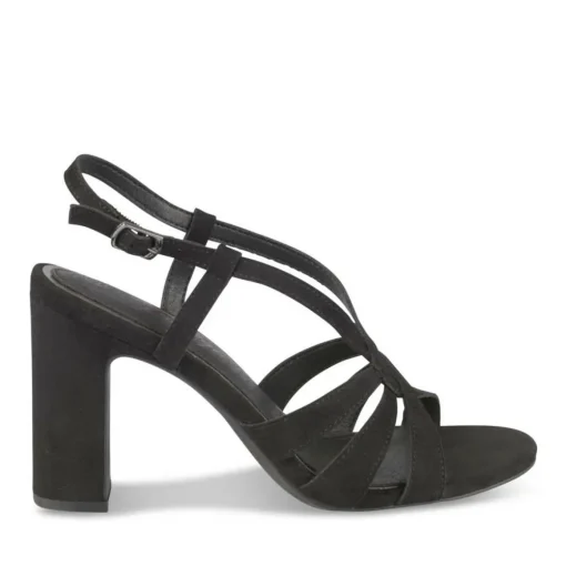 Sandales NOIR Femme Motif Uni Boucle