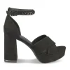 Sandales NOIR Femme Motif Uni Boucle