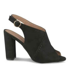 Sandales NOIR Femme Motif Uni Boucle