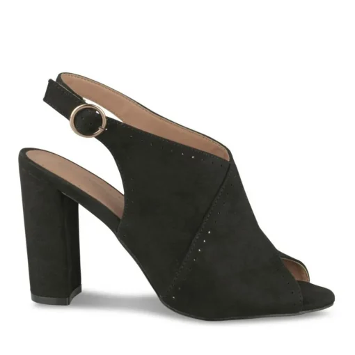 Sandales NOIR Femme Motif Uni Boucle