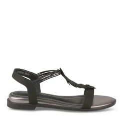 Sandales NOIR Femme Motif Paillettes Elastique