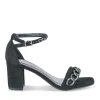 Sandales NOIR Femme Motif Chaîne Boucle