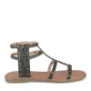 Sandales NOIR Femme Motif Clouté A Enfiler