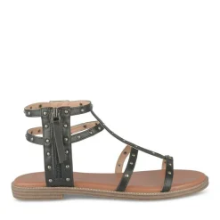Sandales NOIR Femme Motif Clouté A Enfiler