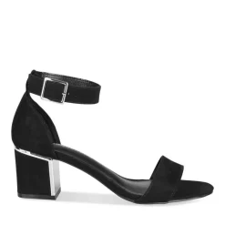 Sandales NOIR Femme Motif Uni Boucle