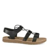 Sandales NOIR Femme Motif Uni Lacets