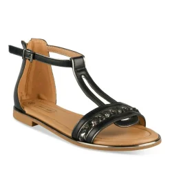 Sandales NOIR Femme Motif Tressé Fermeture éclair