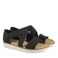 Sandales NOIR Femme Motif Clouté Elastique