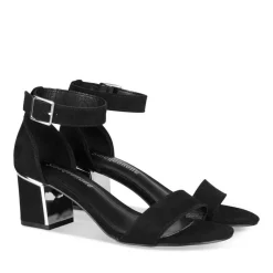 Sandales NOIR Femme Motif Uni Boucle