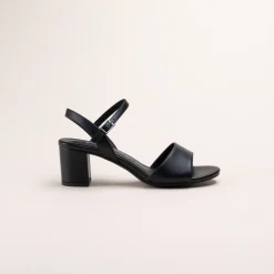 Sandales NOIR Femme Motif Uni A Enfiler