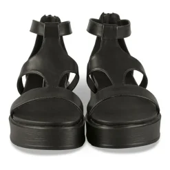 Sandales NOIR Femme Motif Animal Fermeture éclair