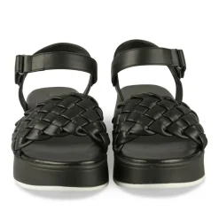 Sandales NOIR Femme Motif Tressé Scratch