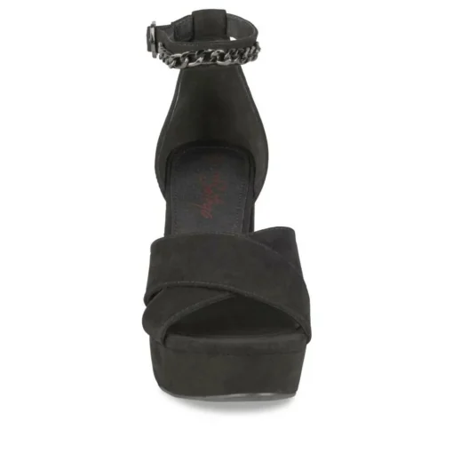 Sandales NOIR Femme Motif Uni Boucle