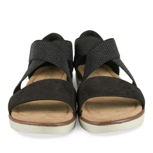 Sandales NOIR Femme Motif Clouté Elastique