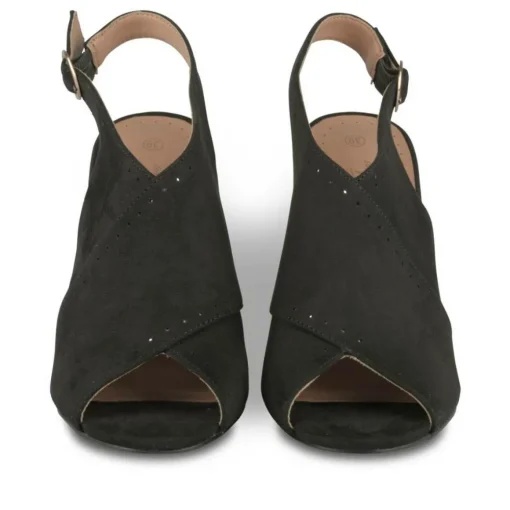 Sandales NOIR Femme Motif Uni Boucle