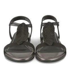 Sandales NOIR Femme Motif Paillettes Elastique