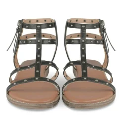 Sandales NOIR Femme Motif Clouté A Enfiler