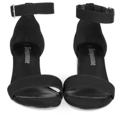 Sandales NOIR Femme Motif Uni Boucle