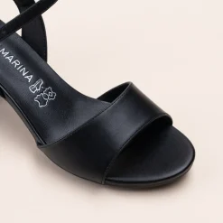 Sandales NOIR Femme Motif Uni A Enfiler