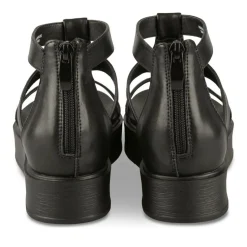 Sandales NOIR Femme Motif Animal Fermeture éclair