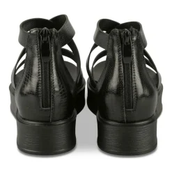 Sandales NOIR Femme Motif Animal Fermeture éclair