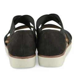 Sandales NOIR Femme Motif Clouté Elastique