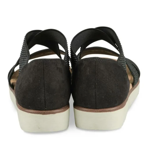 Sandales NOIR Femme Motif Clouté Elastique