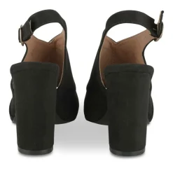 Sandales NOIR Femme Motif Uni Boucle