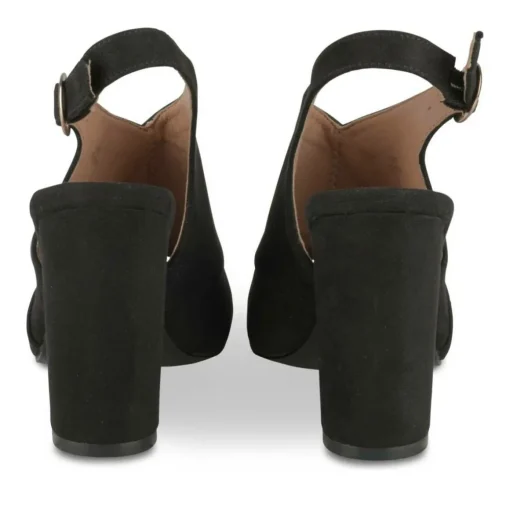 Sandales NOIR Femme Motif Uni Boucle