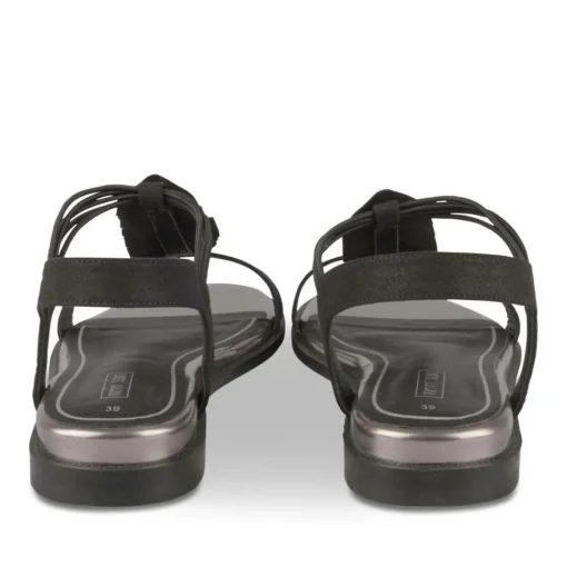 Sandales NOIR Femme Motif Paillettes Elastique