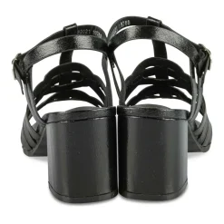 Sandales NOIR Femme Motif Paillettes Boucle
