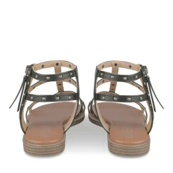Sandales NOIR Femme Motif Clouté A Enfiler