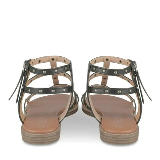 Sandales NOIR Femme Motif Clouté A Enfiler
