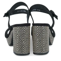 Sandales NOIR Femme Motif Uni Boucle