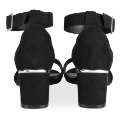 Sandales NOIR Femme Motif Uni Boucle