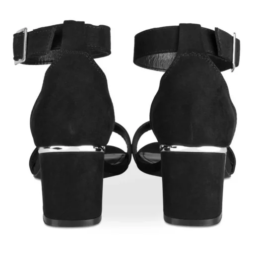 Sandales NOIR Femme Motif Uni Boucle